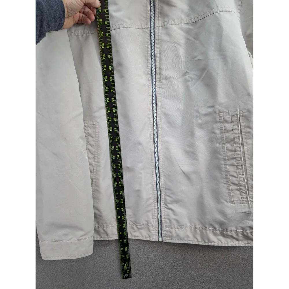 Nautica Harrington Full Zip Windbreaker Jacket Men's XXL Tan Packable Outdoor‎